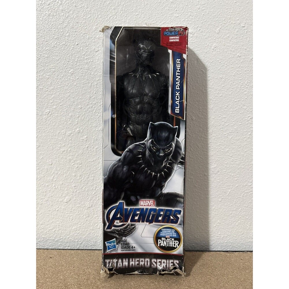 Hasbro Marvel Avengers Titan Hero Series Power Black Panther 12" Figure | READ